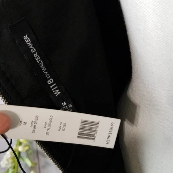 W118 Walter Baker sz M Gold Black Dress Cocktail - Picture 5 of 7